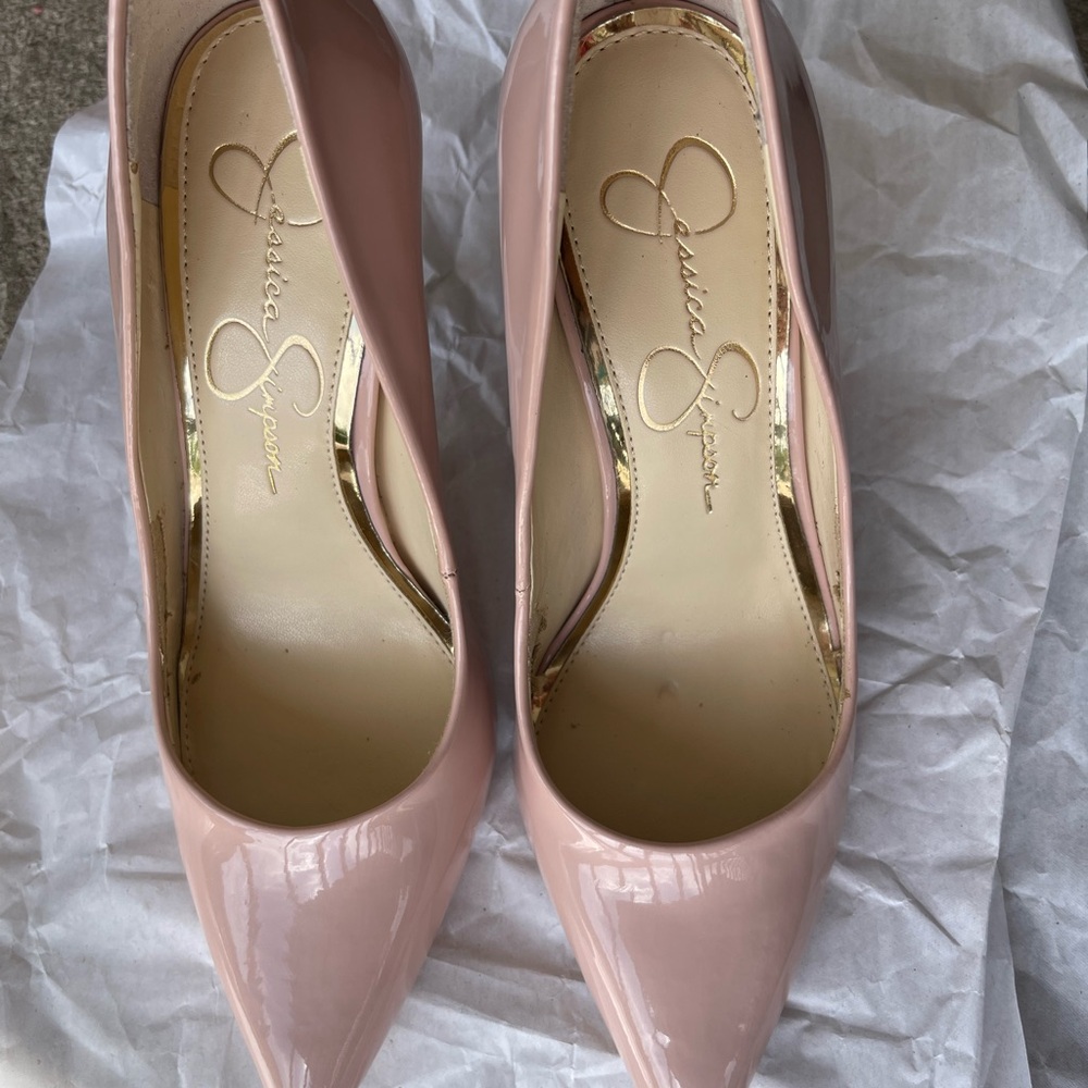 Jessica Simpson Pink Patent Leather Heels